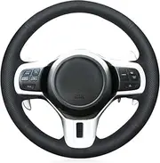 MEWANT Car Steering Wheel Cover for Mitsubishi Lancer Evolution 10 X 2008-2015 Customized Genuine Leather&Suede