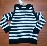NWT RAG & BONE Sz XS TRACEY CREW COLD SHOULDER SWEATER STRIPED TOP $225