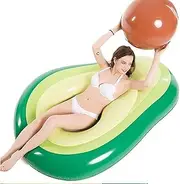 Swimming Floaty Inflatable Pool Float Avocado Lounger with Ball ater Floating Recliner e Comfortable Chair Unique Pool Floats Swimming Ring Ergonomic LWX