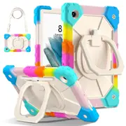 For Samsung A8 10.5 X200/X205 (2021) Contrast Color Robot C3 Tablet Case Colorful Blue