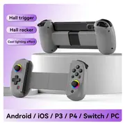 Hot Sale D8 Telescopic Gaming Controller Streaming Gamepad for Tablet Android iOS PS3 PS4 Switch PC Joystick with Hall Trigger D8-Grey