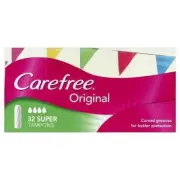 Carefree Orginal Fragrance Free Super Tampons 32 Pack