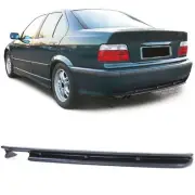 For BMW 3er E36 1990-1999 Rear Diffuser Black Double Pipe Left