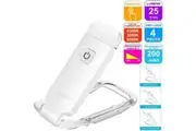 Book Night Reading Light USB Rechargeable Clip on Mini LED Lamp White Flexible