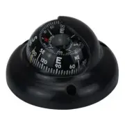 Marine Compass, Boat Surface Mounted Black Powerboat Compass NEW 65mm Card