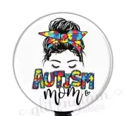 Autism Mom Retractable Badge Holder, Autism Badge Reel, Autism Lanyard GG5589
