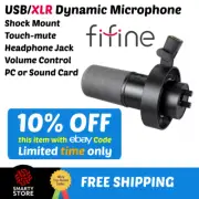 FIFINE K688 USB/XLR DYNAMIC MICROPHONE WITH SHOCK MOUNT, TOUCH-MUTE BUTTON