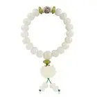 White jade bodhi root lotus hand string Bodhi Buddha beads rosary beads for men
