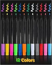 Joiyota 12-Color Acrylic Whiteboard Markers Set – Liquid Chalk Markers & Pens, 1mm Fine Tip, Quick-Dry for Glass, Crafts & Dry Erase Boards