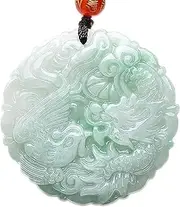 [HSTBLEOO] Jadeite Certified Grade A Jade Dragon Fu Foo Dog Lion Kirin Guan Yin Goddess Of Mercy Buddhism Brave Troops Pendant Necklace