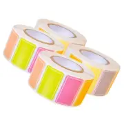4 Rolls Colored Sticker Labels Name Adhesive Coding Stickers Blank