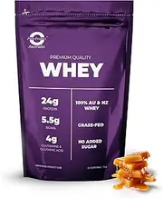 Pure Product Australia - Whey Protein Concentrate & Isolate -100% Premium Grass Fed AU & NZ Whey - 24g Protein per Serve - Non GMO - 1kg (33 Servings) - Caramel