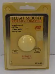 NEW 600-Watt Single-Pole Flush Mount Rotary Dimmer Light Almond