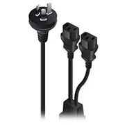 Alogic AU Plug to IEC C13 x2 Splitter Power Cable 2m