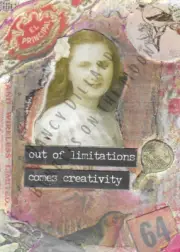 ACEO ATC Print Mixed Media Collage Victorian Girl Creativity Inspirational Quote