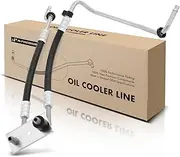A-Premium Inlet and Outlet Automatic Transmission Oil Cooler Line Hose Assembly Compatible with Chevrolet Malibu 2004-2010 Pontiac G6 Saturn Aura