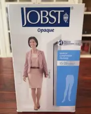 Jobst Opaque Medical Compression Stockings: 15-20 mmHg, Classic Black, Size M