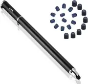 2-in-1 Stylus Touch Screen Pen for iPhone, Ipad, iPod, Tablet, Galaxy Black