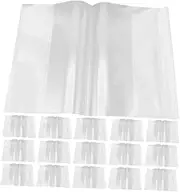 Angoily 20pcs Clear Book Covers Reusable Transparent Book Sleeve Protectors for Textbooks and Notebooks and Scratch Resistant Design for School Supplies