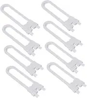 IWOWHERO 8pcs U Shape Safety Lock Protect Lock for Cupboard and Cabinet Doors Prevents Finger Injuries Durable Material Easy Installation White