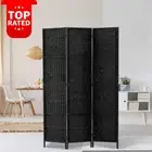 Room Divider 3 Panel Folding Wooden Privacy Screen Shelf Partition Divider