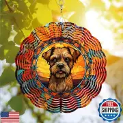 64memory Border Terrier Dog Wind Spinner, Border Terrier Wind Spinner Hanging