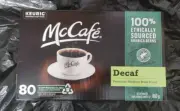 McCafe Decaf 80 kcup pods, Keurig.