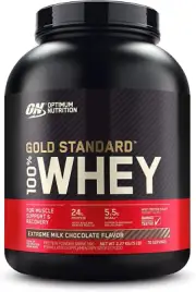 Gold Standard 100% Whey Protein Powder, Extreme Milk Chocolate, 2.27Kg - [2024/2