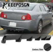 CARBON FIBER Curved Rear Bumper Diffuser Splitter Shark Fins for Chevy Malibu