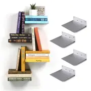 Floating Invisible Bookshelf Wall Mounted Set of 4
