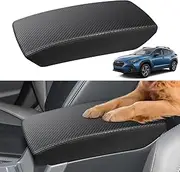MOCHENT Center Console Armrest Cover for 2024 Subaru Crosstrek Impreza Accessories，Leather Armrest Cover Middle Console Seat Cover Protector (Carbon Fiber)