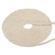 0.3" 25ft Natural Twisted Cotton Rope 3 Strand Thick Cotton Rope Tug White