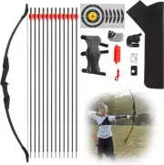 40Lbs Recurve Bow and Arrow Set 51" Takedown Hunting Target Shooting Archery Set