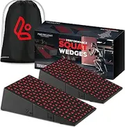 Flexelent Squat Wedge Block Pair, Calf Stretcher Slant Board for Squats, Calf Raise Block, Anti-Slip Heel Elevated Squat Wedge, ATG Equipment, 17° Incline, 3.5x5.9x12.2, Backpack Included