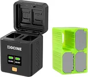 NP FW50 Charging Case,USBC PD Fast Dual Charger Compatible with Sony Camera Battery with TPU Air Box