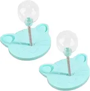 Leaking Treats Ball Pet Feeder Toy - 2Pcs Wobbly Dog Treat Toy, Interactive Treats Dispenser with Spring, Slow Feeding Toy Encourage Natural Foragings Skills, Wiggling Treat Feeder for Cat, Small Dog