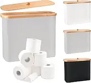 Toilet Paper Storage Basket,Toilet Paper Basket with Lid,Toilet Paper Holder Basket,Toilet Paper Bin for Bathroom (Grey)