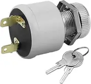 EATAKWARD 17421G1 Ignition Switch w/Key Replacement for EZGO Electric Golf Cart 2 Prong 4 Key Free Terminals Carabiner Golf Cart Starter Switch Ignition Key Switch