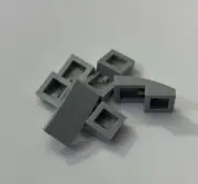 LEGO Parts - Light Bluish Gray Slope, Curved 2 x 1 x 2/3, 11477, QTY 5