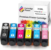 6 Pack (1BK,1C,1M,1Y,1LC,1LM) Compatible Ink for Epson 312XL for Epson Expression Photo XP-8500 Expression Photo XP-8600