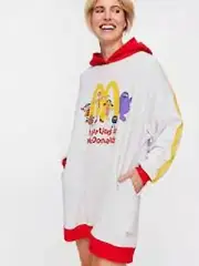 Peter Alexander L 14 16 Mcdonalds Macca's HOODED NIGHTIE sleep Tee Dress Hoodie