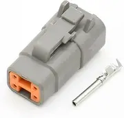 BIZOCA DTM Series 4 Pin Male Female DTM06-4S DTM04-4P Automotive Waterproof Connector Sealed Wire Harness Plug With 15cm Wires(Dark Grey)