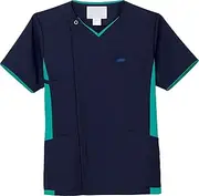Folk(フォーク) Zip Scrub 7025SC Men's Scrub, White Coat