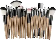 Set of 25 PCS Makeup Brush Kit for Foundation Liquid Blending Powder Eyeshadow Blush Cosmetics Concealer Brushes with Soft & Dense Bristles As Shown 2