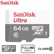 Micro SD Card SanDisk 64GB SDXC Class 10 Mobile Smart Phone Memory SDSQUNR-064G
