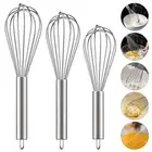 3 Pack Stainless Steel Whisk Set 6 Wire Whisks 8/10/12 Inch Kitchen towru