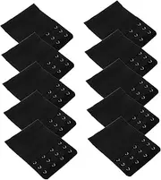 [Ipetboom] 10pcs Bra Extenders: Elastic 4 Hook 3 Row Underwear Extension Band - Adjustable Bra Strap Extender for Women - Lingerie Accessories