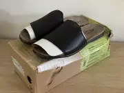 Naot “Skylar” Soft Leather Slide Sandals Black Size 38 (US 7-7.5) NEW