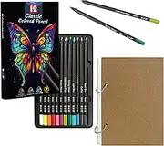 72Pcs Sketching Pencils Set - Drawing Sketch Kit includes 12 Colored Pencil & 60 Sheets Sketchbook, Gifts for Adults Teens Girls Boys Kids Art Beginners