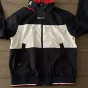 TOMMY HILFIGER Colour-Block Sail Bomber Jacket Men's Size M Navy Blue